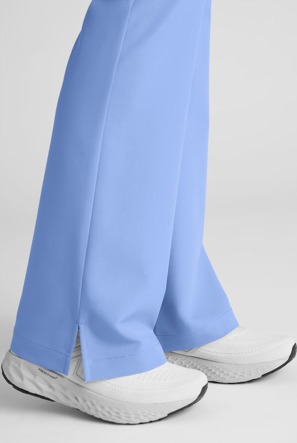ReSurge Avon Women's 7-Pocket Flare Leg Cargo Scrub Pant - Petite - Ceil Blue - 6