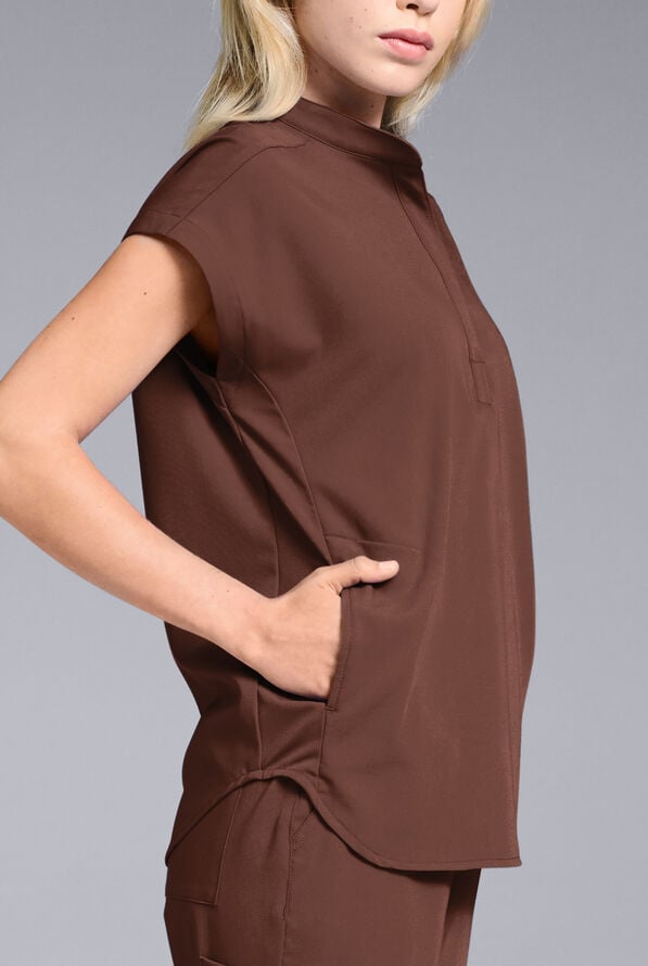 Blusa m&eacute;dica Hypothesis Meta de talla holgada con mangas dolm&aacute;n para mujer - Bitter Chocolate - 3