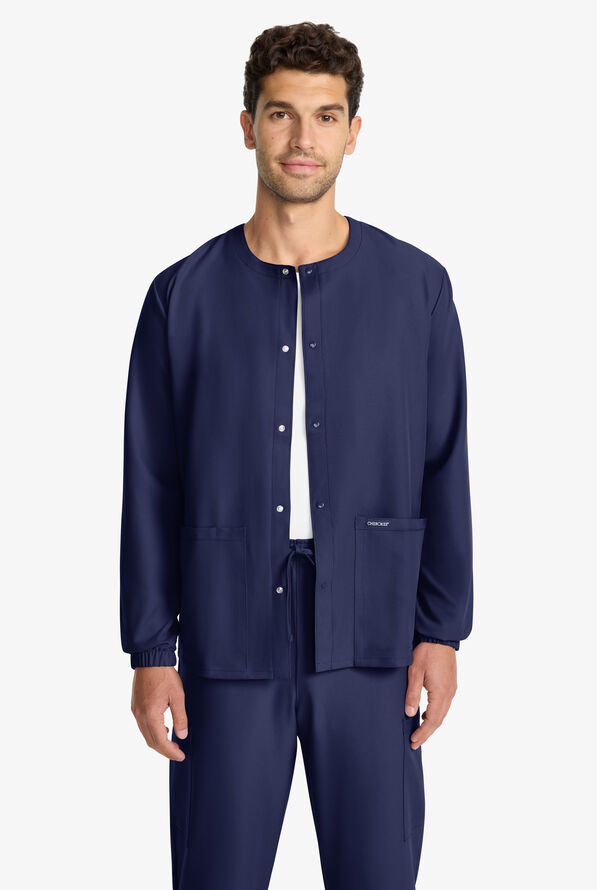 Chaqueta m&eacute;dica unisex Cherokee Workwear Originals Ultra con cremallera y 3 bolsillos - Navy - 2