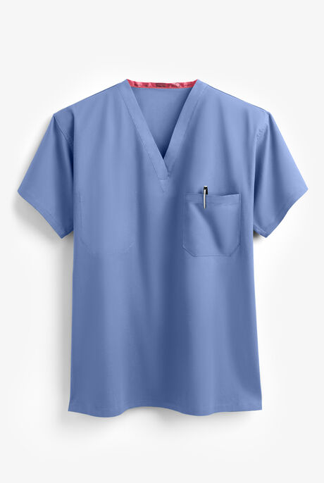 Fashion Seal Unisex 1-Pocket 100% Cotton Reversible Scrub Top
