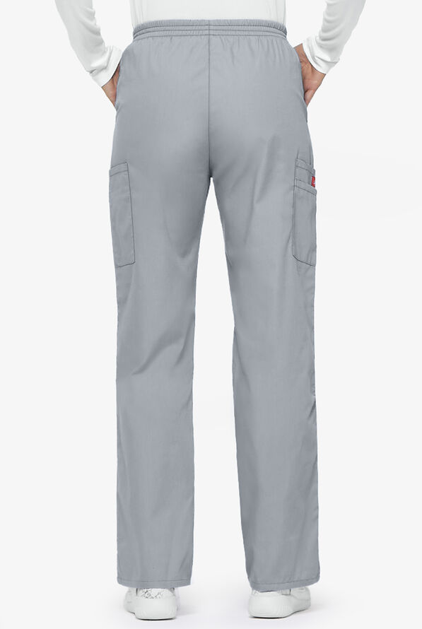 Dickies EDS Signature Women's 6-Pocket Classic Fit Pull-On Scrub Pants - Petite - Grey - 2