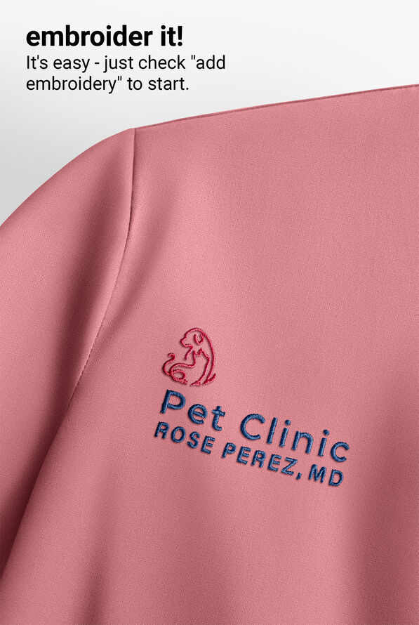 Grey's Anatomy by Barco Knit STRETCH Define Women's 2-Pocket Banded Notched V-Neck Scrub Top - Canyon Pink - 4