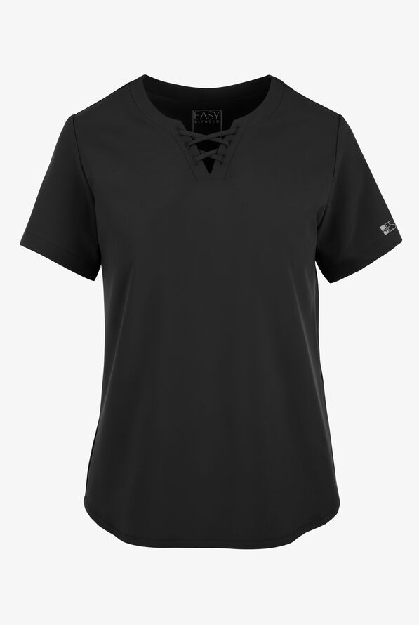 Blusa médica Easy STRETCH Gigi Lace para mujer - Onyx Black - 1