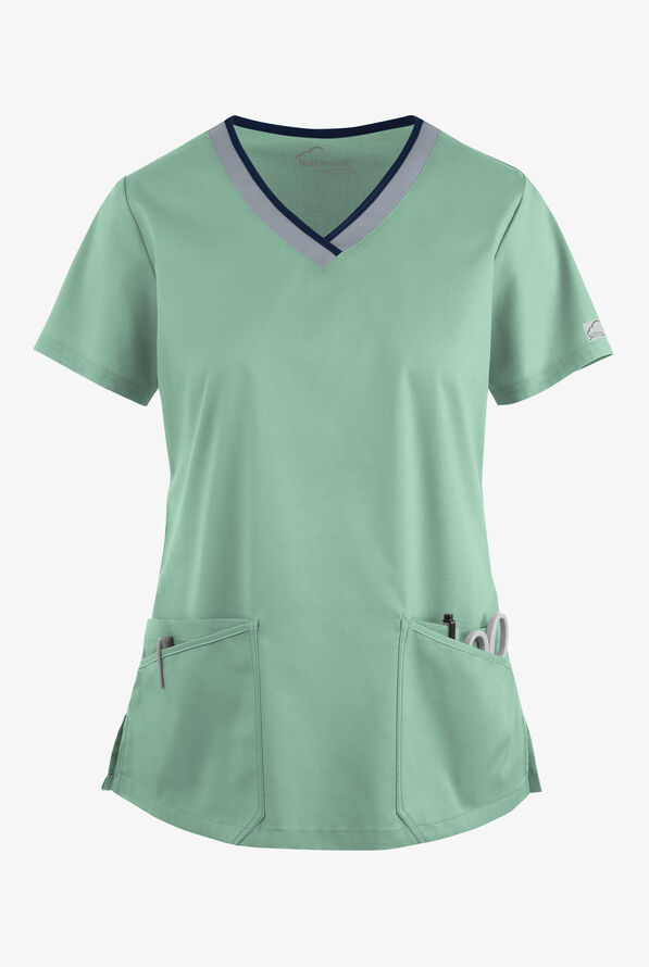 Butter-Soft STRETCH Active Rounded V-Neck Scrub Top