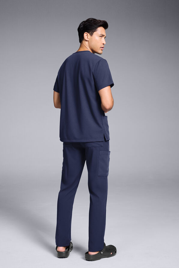 Camisa m&eacute;dica Hypothesis S-R Shift Ready con cuello en V y 4 bolsillos para hombre - Navy - 5