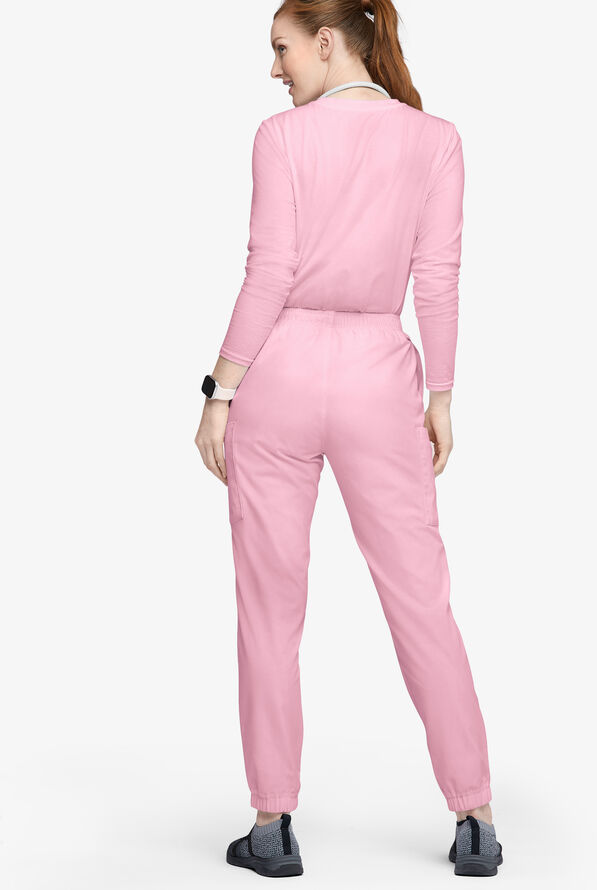 Butter-Soft Originals Women's 7-Pocket Tapered Jogger Cargo Scrub Pants - Tall - Blush - 3