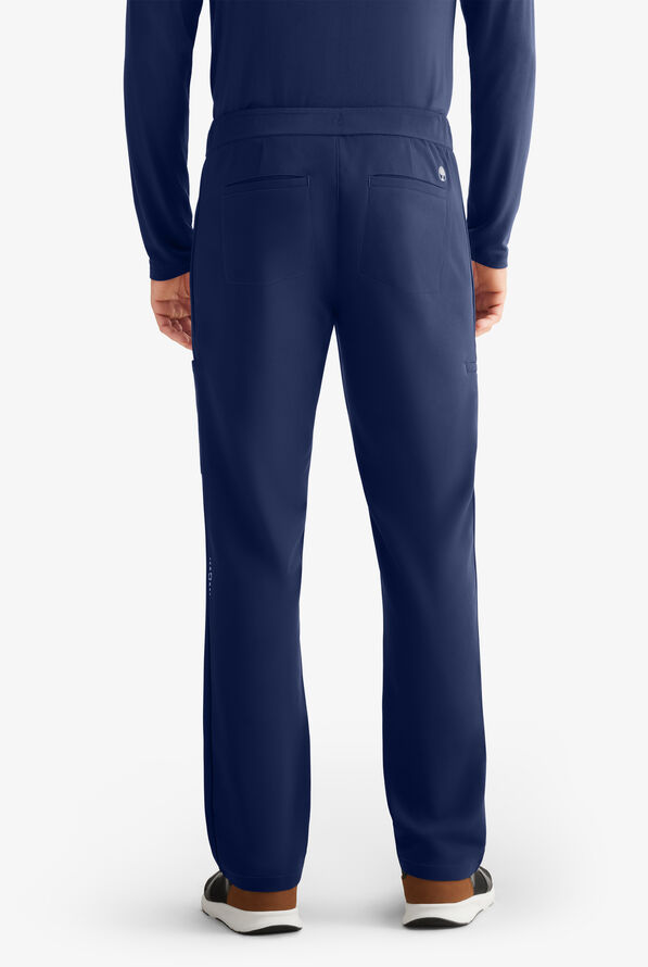 360 by Healing Hands Nash Men's 5-Pocket STRETCH Tapered Leg Drawstring Scrub Pants - Navy - 2