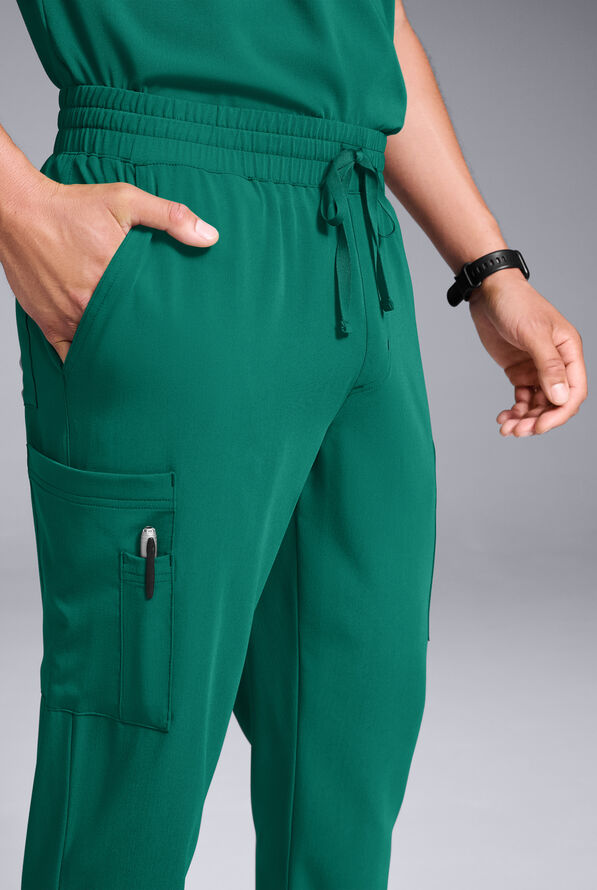 Pantal&oacute;n m&eacute;dico Hypothesis S-R Shift Ready estilo cargo con piernas rectas y 8 bolsillos para hombre - Hunter - 4