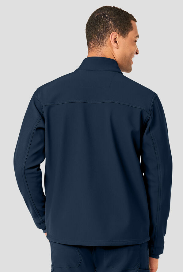 Carhartt Force Rugged Flex Men's 3-Pocket Bonded Fleece Scrub Jacket - Navy - 3