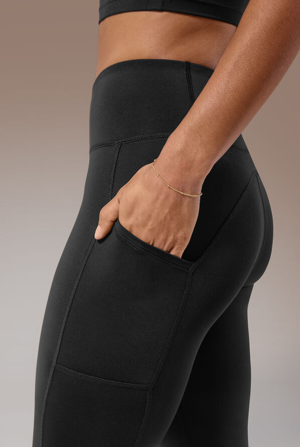 Hypothesis (RED) Homeodynamic Legging Women's Yoga Inspired Knit Legging Pant - Jet Black - 5