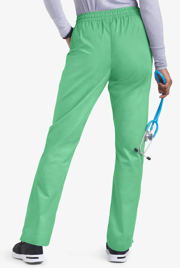 Pantal&oacute;n m&eacute;dico UA Butter-Soft STRETCH con cintura elastizada con cord&oacute;n ajustable y 3 bolsillos para mujer - Green Jade - 2