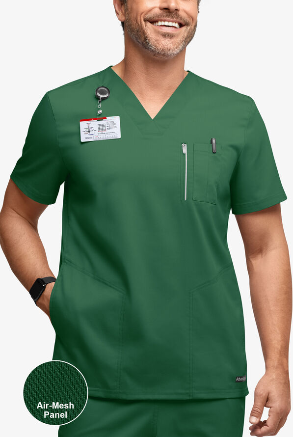 Advantage STRETCH Men's VNeck AirMesh Panel Scrub Top Uniform Advantage