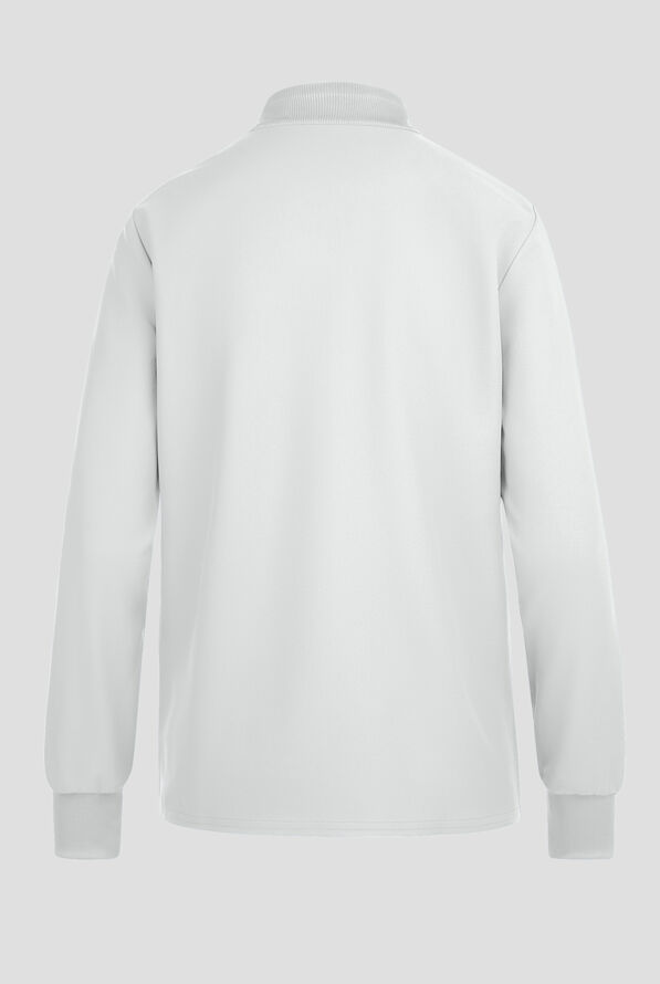 Cherokee Workwear Originals Ultra Women's 2-Pocket Crew Neck Zip Front Scrub Jacket - White - 2