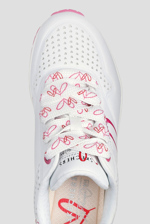 Skechers Street JGOLDCROWN: UNO Twin Hearts Athletic Lace Up Shoes - null - 2