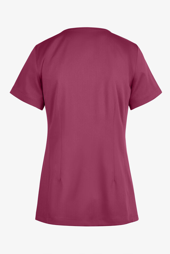 Healing Hands Purple Label Jean Women's 3-Pocket STRETCH Jewel Neck Scrub Top - Baton Rouge - 2