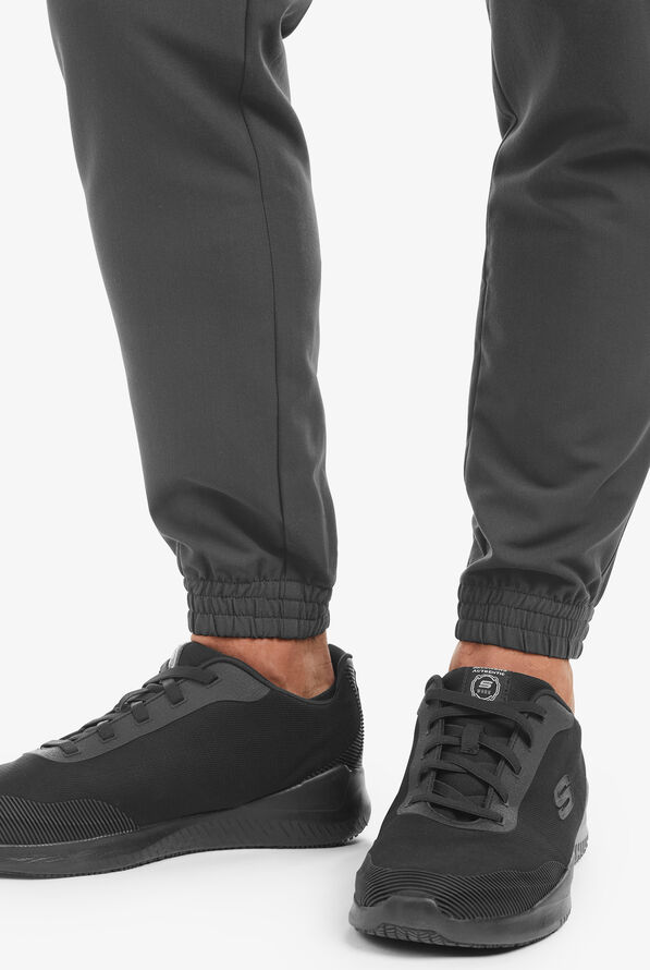 MOVEMENT by Butter-Soft Polaris Men's 10-Pocket Jogger STRETCH Scrub Pants - Pewter - 4