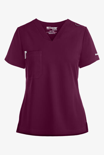 Grey's Anatomy by Barco Spandex STRETCH Bree Women's 1-Pocket Tuck In Scrub Top
