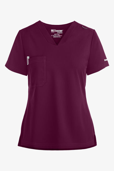Grey's Anatomy by Barco Spandex STRETCH Bree Women's 1-Pocket Tuck In Scrub Top