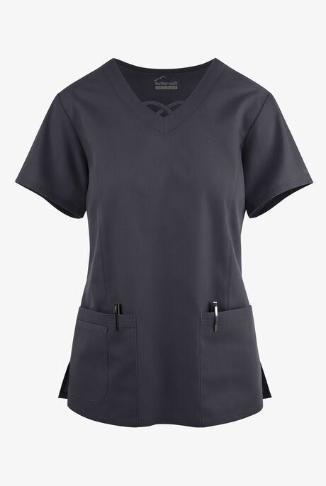 Butter-Soft Originals Women's 3-Pocket Crisscross V-Neck Scrub Top