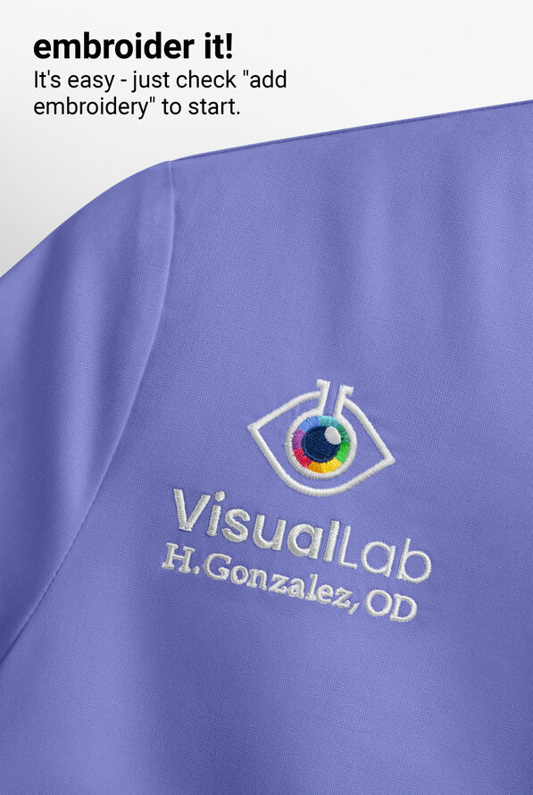 Dickies EDS NXT Women's 4-Pocket V-Neck Scrub Top - Ceil Blue - 3