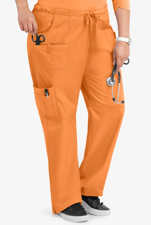 Pantal&oacute;n m&eacute;dico Butter-Soft STRETCH Tall con cord&oacute;n y 10 bolsillos para mujer - Apricot Crush - 4