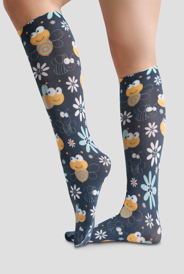 Calcetines de compresión Uniform Advantage Happy Bees para mujer - 11mmHg - null - 2