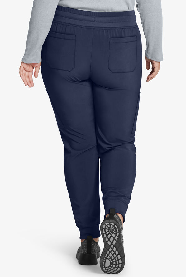 Dickies EDS Essentials Women's 6-Pocket STRETCH Cargo Jogger Scrub Pants - Petite - Navy - 2