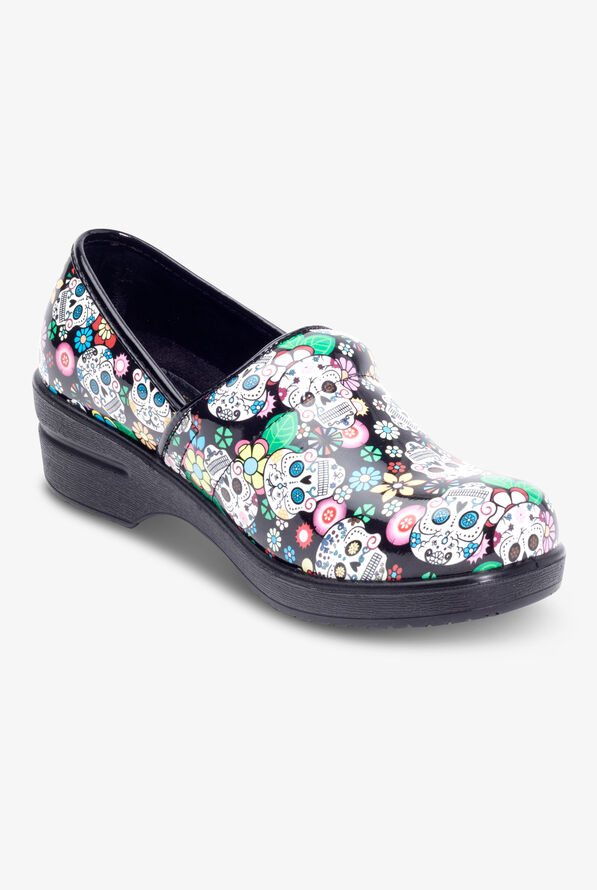 Savvy Women's Brandy Sugar Skull 2 Patent Leather Nursing Clogs - null - 2