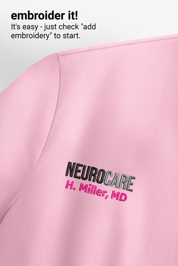 Chaqueta médica abrigada Butter-Soft Originals con 3 bolsillos para mujer - Blush - 5