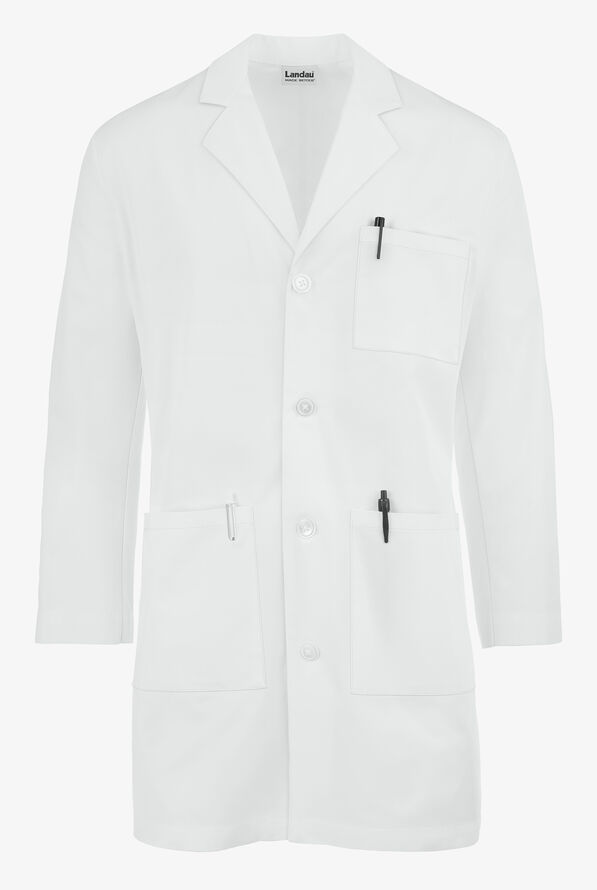 Landau Men's 37" 5-Pocket Lab Coat - White - 1