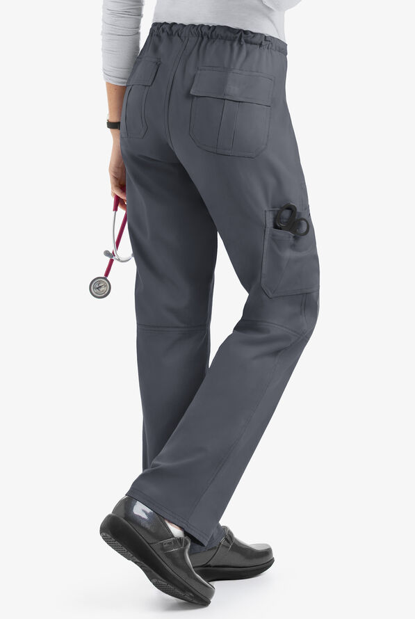 Pantal&oacute;n m&eacute;dico Butter-Soft Core by UA&trade; con cord&oacute;n y 6 bolsillos para mujer - Pewter - 3