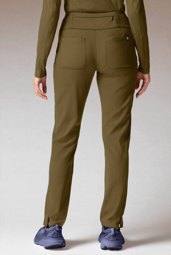 Hypothesis Dynama Y-Pant Women’s 7-Pocket Yoga-Inspired Scrub Pant - Dark Moss - 2