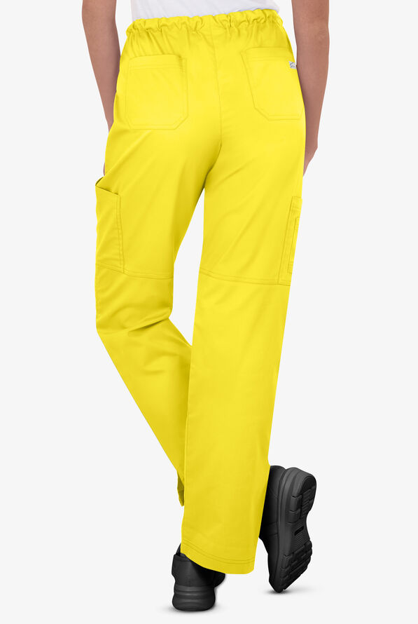 Pantal&oacute;n m&eacute;dico Butter-Soft STRETCH con cord&oacute;n y 10 bolsillos para mujer - Bright Daffodil - 3