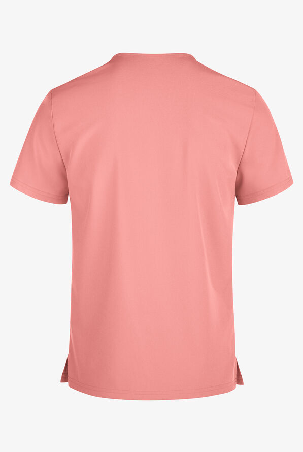 Easy STRETCH Riley Unisex 3-Pocket V-Neck Scrub Top - Autumn Coral - 3