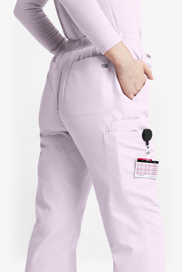 Butter-Soft Originals Women's 6-Pocket Mid Rise Flare Leg Scrub Pants - Tall - Orchid Petal - 3