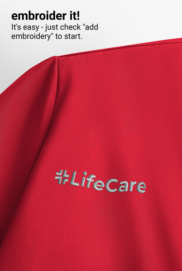 Med Couture Amp Women's 3-Pocket STRETCH Raglan Sleeve Square Neck Scrub Top - Solar Flare - 3