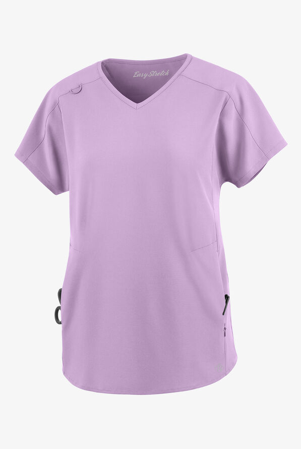 Blusa m&eacute;dica holgada Easy STRETCH Sierra con cuello en V y 2 bolsillos para mujer - Amethyst Mist - 1