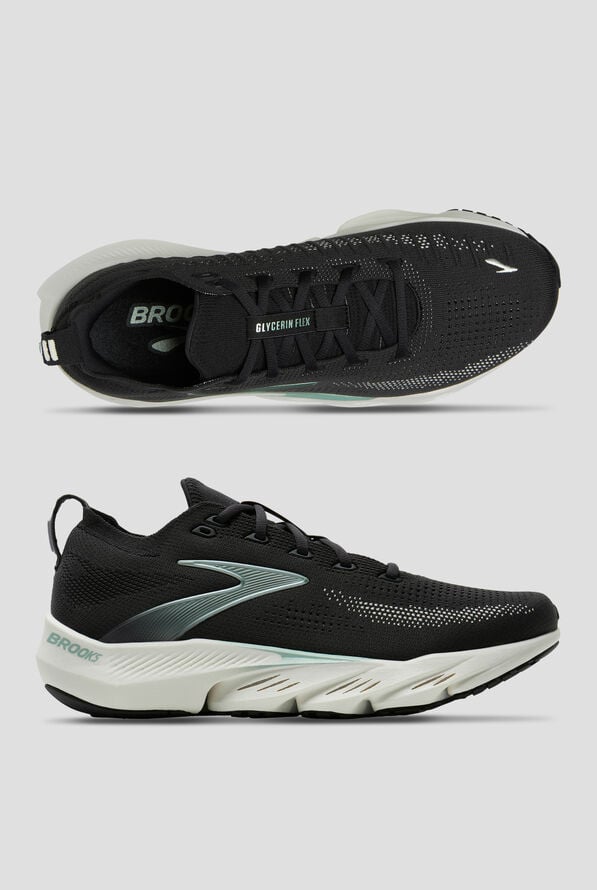 Brooks Men's Glycerin Flex Phantom/Metallic/Coconut Athletic Lace Up Shoes - null - 1