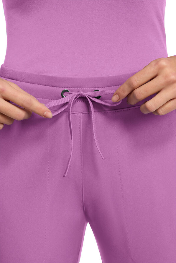 HH Works by Healing Hands Women's 5-Pocket STRETCH Straight Leg Drawstring Cargo Scrub Pants - Meta Mauve - 5