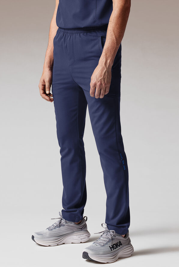 Hypothesis S-A Shift Adaptive Men’s 6-Pocket Tapered Leg Scrub Pant - Navy - 1