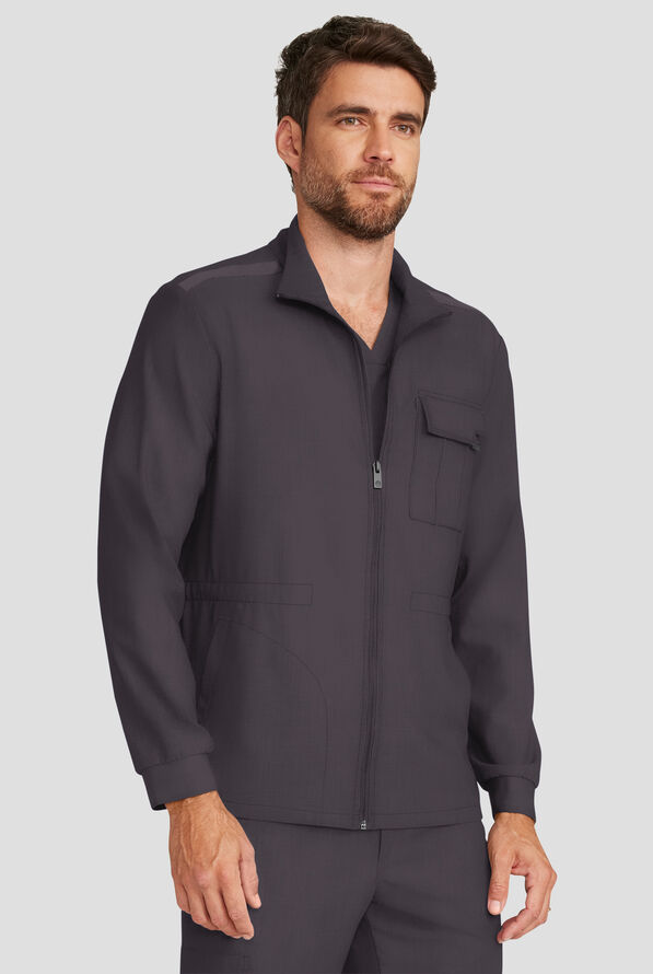 Chaqueta m&eacute;dica Healing Hands Quest STRETCH con cremallera y 3 bolsillos para hombre - Pewter - 5