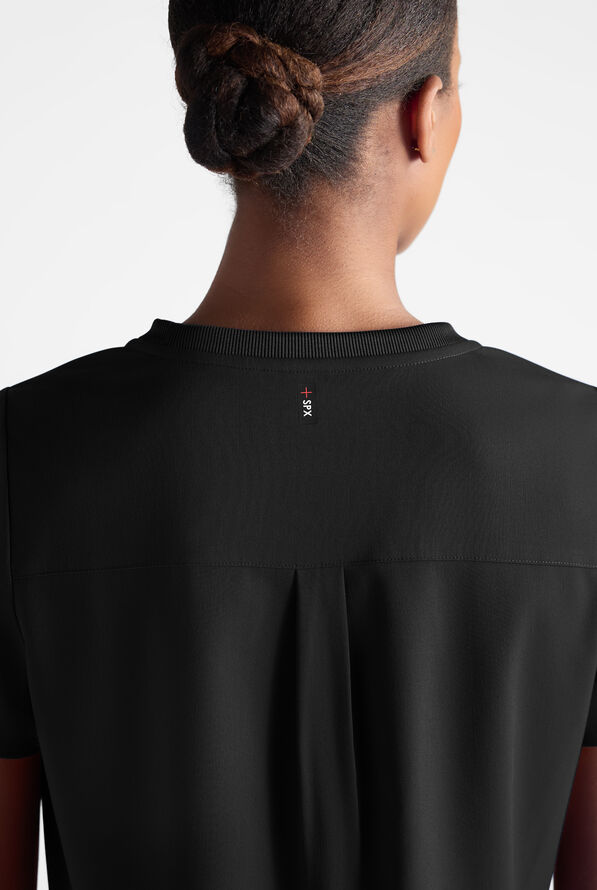 Blusa m&eacute;dica Grey's Anatomy by Barco Emerge STRETCH con cuello redondo y 1 bolsillo para mujer - Black - 7