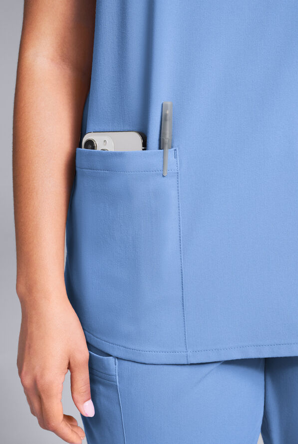 Hypothesis Women's Base 3 Pocket V-Neck Scrub Top - Ceil Blue - 5