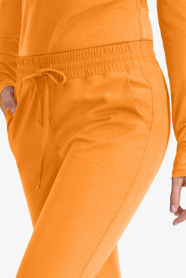 Skechers by Barco Theory Women's 4-Pocket STRETCH Cargo Jogger Scrub Pants - Bright Marigold - 3