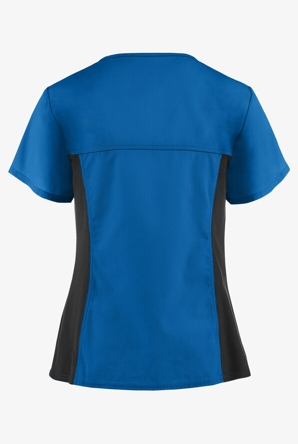 Cherokee Flexibles Women's 2-Pocket V-Neck Scrub Top - Royal - 2