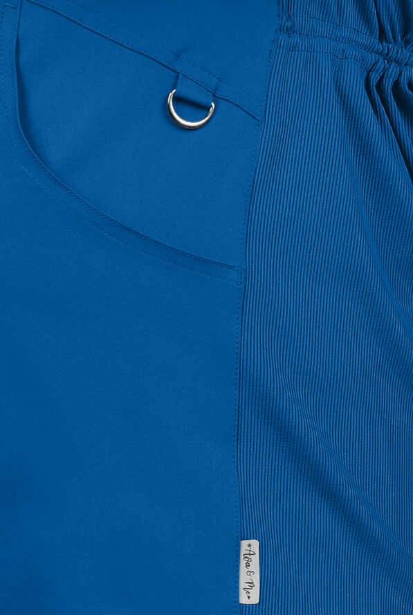 Blusa médica de maternidad Zavate Ava & Me STRETCH con cuello en V y 2 bolsillos para mujer - Royal - 3