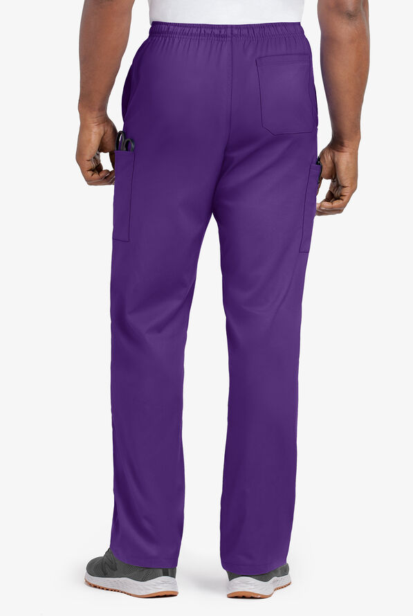 UA Flex2 Unisex 6-Pocket Pull-On Cargo STRETCH Scrub Pants - Grape - 4