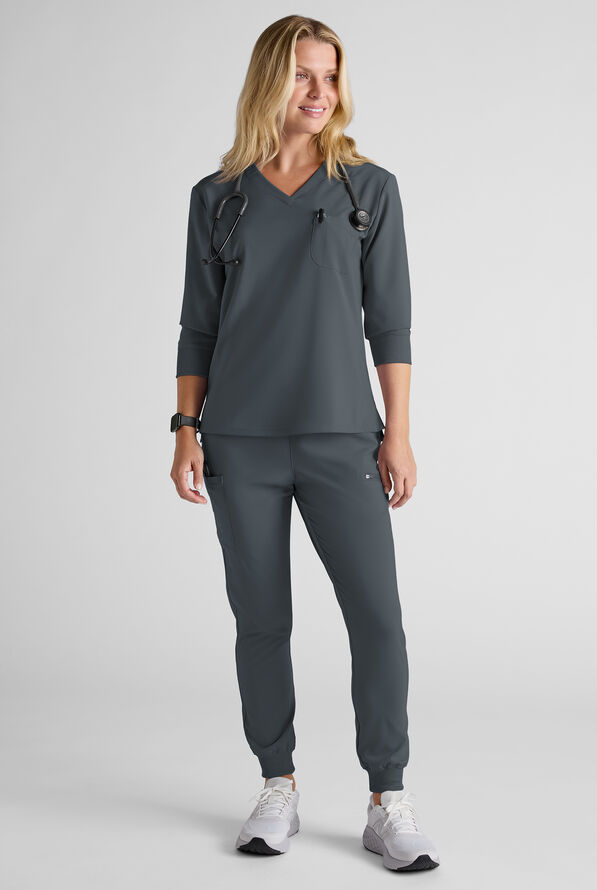 Easy STRETCH Women's Scrub Set - Pewter - 6