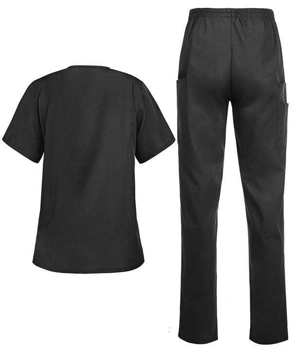 SNS Black Wholesale Women's Pants with Black Lining, Black Sparkly Sequin Embroidery, Layered Ruffles - Wedel