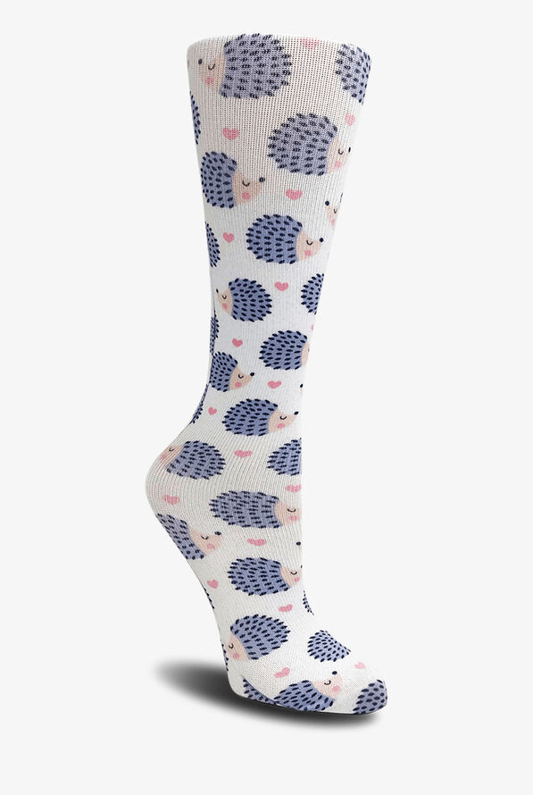 Cutieful Hedgehogs Women's 10-18 mmHg Wide Light Compression Socks - null - 1